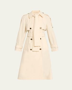 Burberry Trerose Belted Double-Breasted Trench Coat - Natural