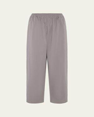 Eskandar Cotton Stretch Japanese Pants - Gray