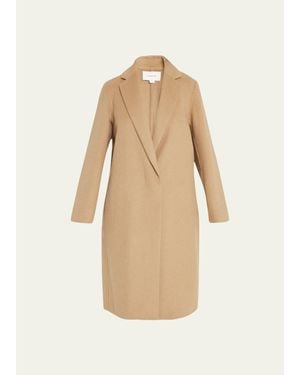 Vince Classic Straight Wool-blend Coat - White
