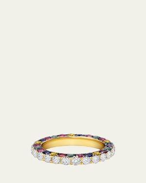 Graziela Gems Gem And Diamond 3-Sided Band Ring - Natural
