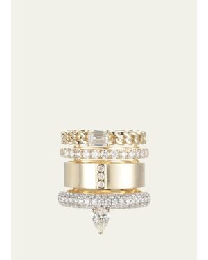 TYPE JEWELRY The Type Stack Pave Diamond Ring - White