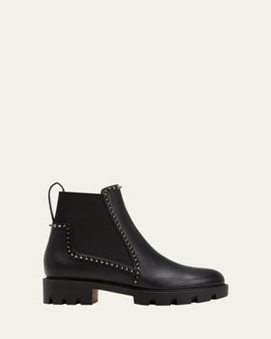 Christian Louboutin Out Lina Spike Sole Ankle Boots - Black