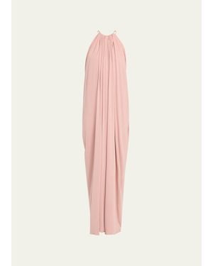 Ronny Kobo Rhodes Draped Jersey Halter Maxi Dress - Pink