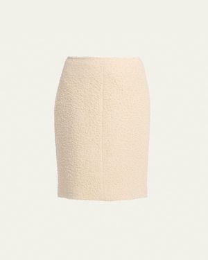 The Row Malva Textured Wool Pencil Skirt - Natural
