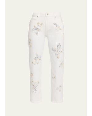 Libertine Porcelain Garden Boyfriend Jeans - Natural