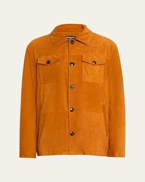 Kiton Suede Jacket - Orange