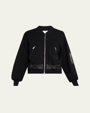 3.1 Phillip Lim Double-Layer Bomber Jacket - Black