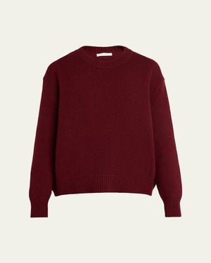 The Row Parth Cashmere Oversized Crewneck Sweater - Red