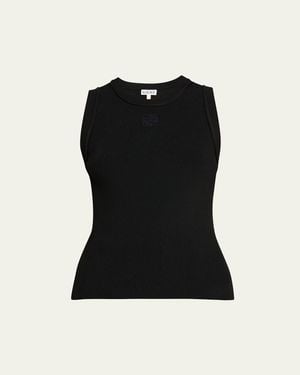 Loewe Anagram Rib Tank Top - Black