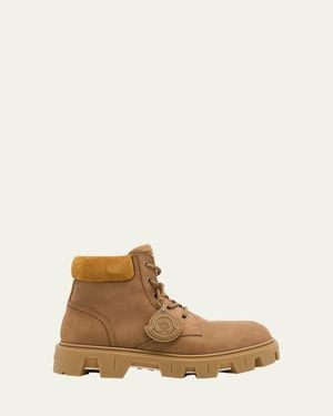 Moncler Peak City Lace Up Boots - Natural