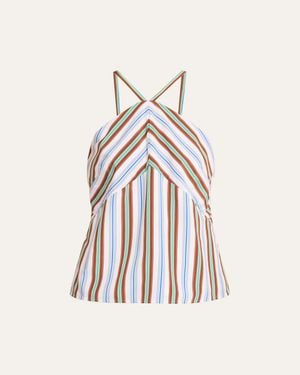 Rosie Assoulin Call Me Maybe Halter Top - White