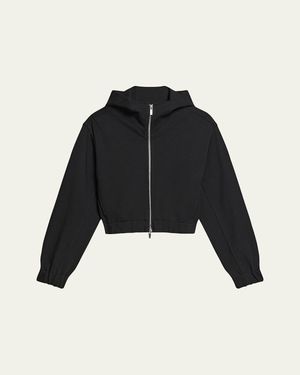 Helmut Lang Funnel Zip Trucker Jacket in Black | Lyst