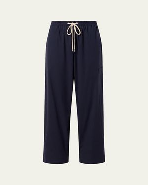 Attersee Cotton Drawstring Pants - Blue