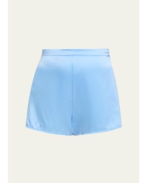 Lise Charmel Silk Satin Shorts - Blue