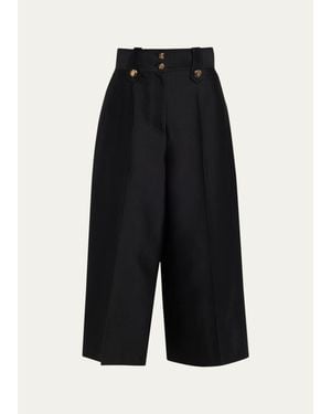 Zimmermann Valiant Wool-Silk Culottes - Black