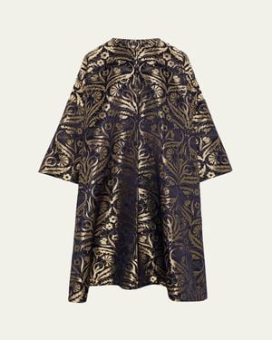 Eskandar Round-Neck Reversible Chinese Jacket - Blue