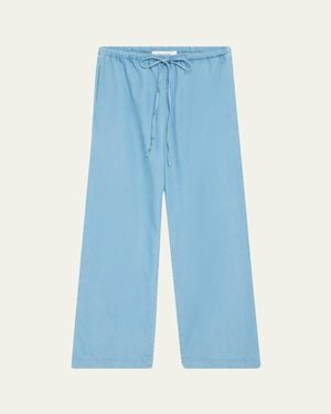 SPRWMN Kauai Chambray Drawstring Pants - Blue