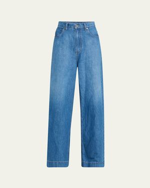 Twp Mcdougal St Wide-Leg Denim Pants - Blue
