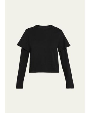 Still Here 2Tee Layered Long-Sleeve T-Shirt - Black