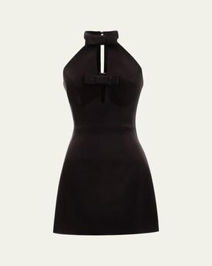 Dress the Population Black Label Mina Bow Cocktail Mini Dress - Black