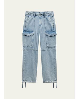 Rag & Bone Fit 4 Denim Cargo Pants - Blue