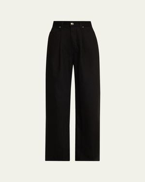 RÙADH The Archer Pleated Wide-Leg Jeans - Black
