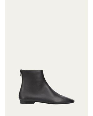 TOTEME Contour Nappa Leather Ankle Boots - White