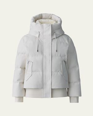 Mackage Nefi Nordic Tech Down Jacket With Hood - Gray