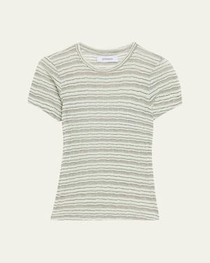SPRWMN Multi-Striped Crewneck Baby Tee - Multicolor