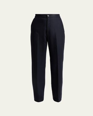 Setchu Flannel Straight Leg Pants - Blue
