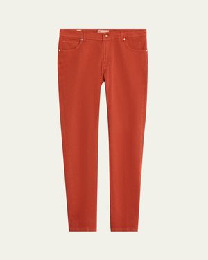 Marco Pescarolo 5-Pocket Bull Denim Pants - Red