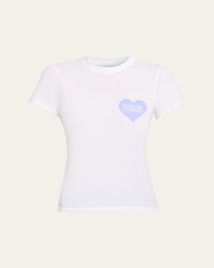 SPRWMN Bg Heart Logo Crewneck Tee - White