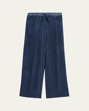 Kobi Halperin Mason Wide-Leg Drawstring Pants - Blue