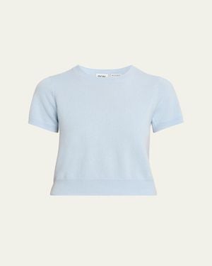 AEXAE Cashmere Cropped Sweater - Blue