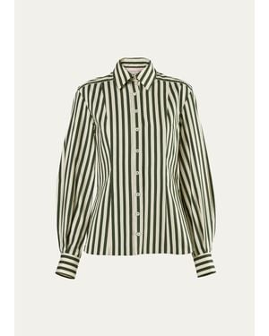 Carolina Herrera Isabella Striped Cotton Shirt - Multicolor