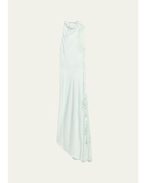 A.L.C. Josephine Satin And Lace Maxi Dress - White