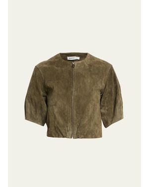Jonathan Simkhai Austyn Zip-Front Jacket - Green