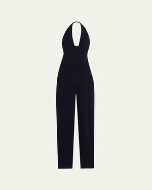 A.L.C. Eva Halter Wide-Leg Jumpsuit - Blue