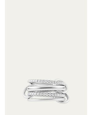 Spinelli Kilcollin Polaris Blanc 18K Diamond Pave 4-Band Ring - White