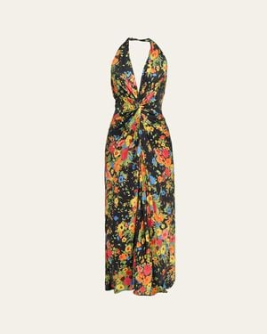 A.L.C. Mabel Floral Halter Gown - White