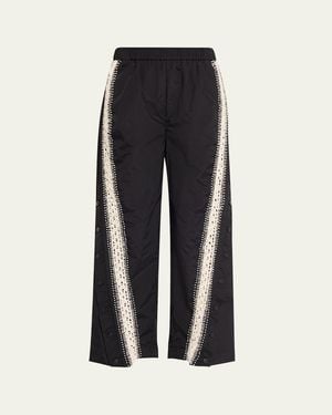 Sea Alberta Embellished Windbreaker Pants - Black
