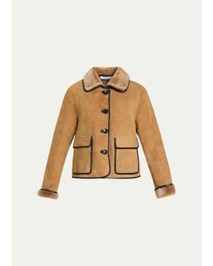 Fleurette Rowan Shearling Barn Jacket - Natural