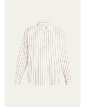 Kule The Cordel Striped Button-Front Shirt - Natural