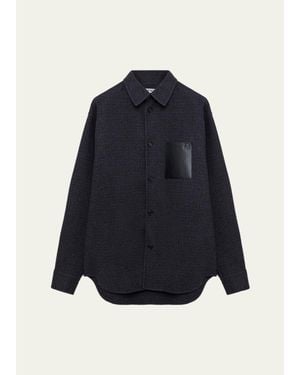 Loewe Wool-Blend Overshirt - Blue