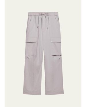 Helmut Lang Utility Straight Leg Pull-On Pants - Gray