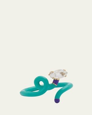 Bea Bongiasca Baby Vine Tendril Ring - Blue