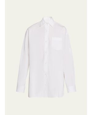 Maria McManus Oversized Long-Sleeve Tunic Shirt - White