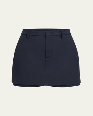 Vince Tailored Mid-Rise Skort - Blue