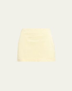 A.L.C. Petra Satin Mini Skirt - Natural