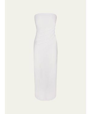 Anemos Nadege Draped Strapless Maxi Dress - White